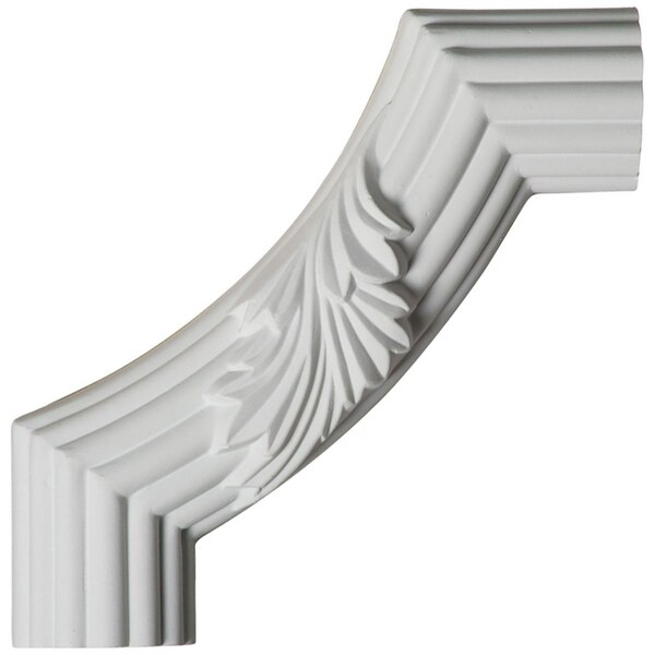 Ekena Millwork 6"W x 6"H x 1 1/8"P Reeded Acanthus Leaf Panel Moulding Corner (matches moulding PML01X01AC) PML06X06AC - main